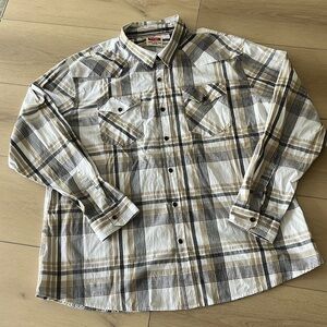 Wrangler 3XL Long Sleeve Mens Button Up